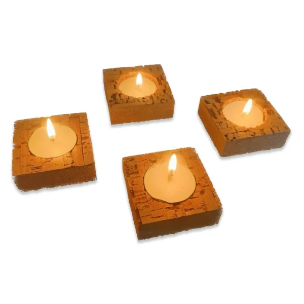 Floating on water Cork Diya, soy based candles