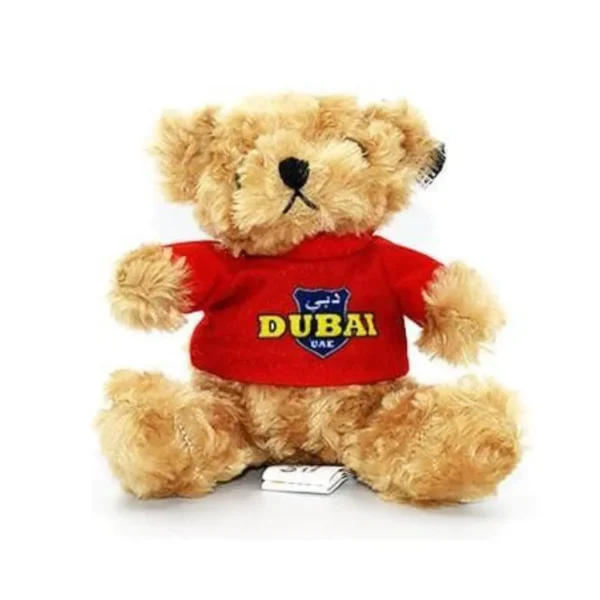 Brown teddy bear with white t-shirt | 15cm - Image 2