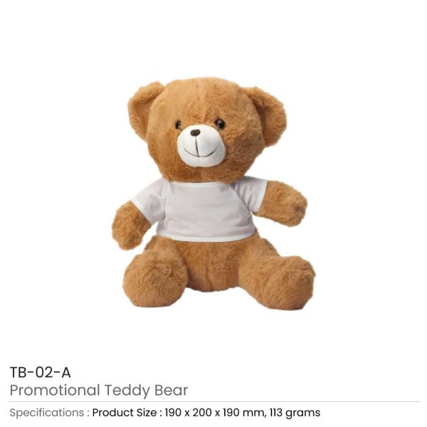 Promotional Teddy Bears Toys with Printable White Tshirt - Image 4