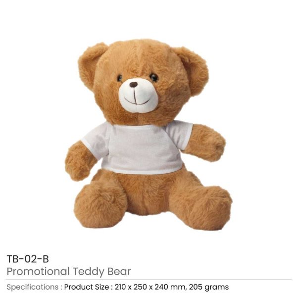 Promotional Teddy Bears Toys with Printable White Tshirt - Image 5