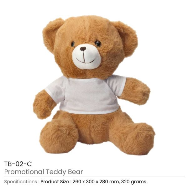 Promotional Teddy Bears Toys with Printable White Tshirt - Image 6